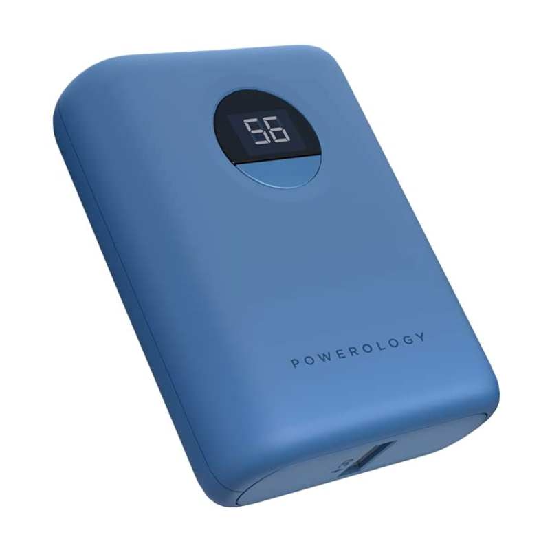 [PPBCHA04-BU] Powerology Ultra-Compact 10000 mAh Fast Charging Power Bank (Blue)