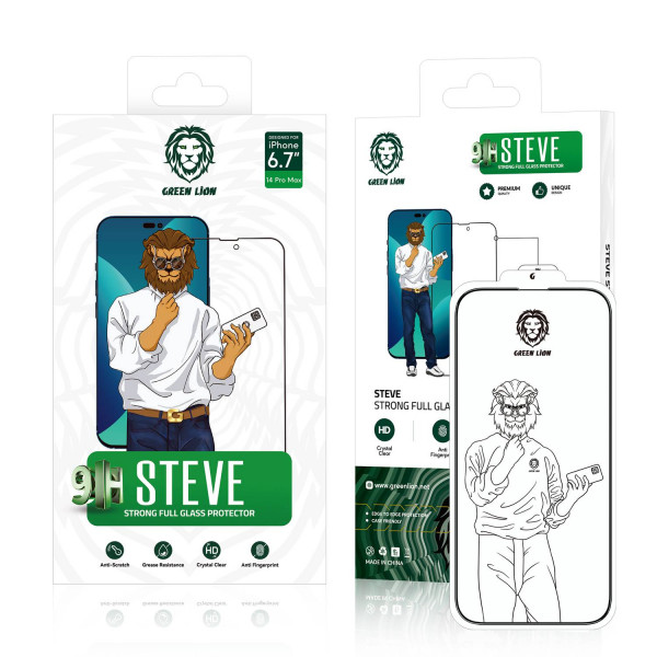 Green Lion 9H Steve Glass Strong Full Screen Protector Clear for iPhone 14 13 Pro (3)-600x600