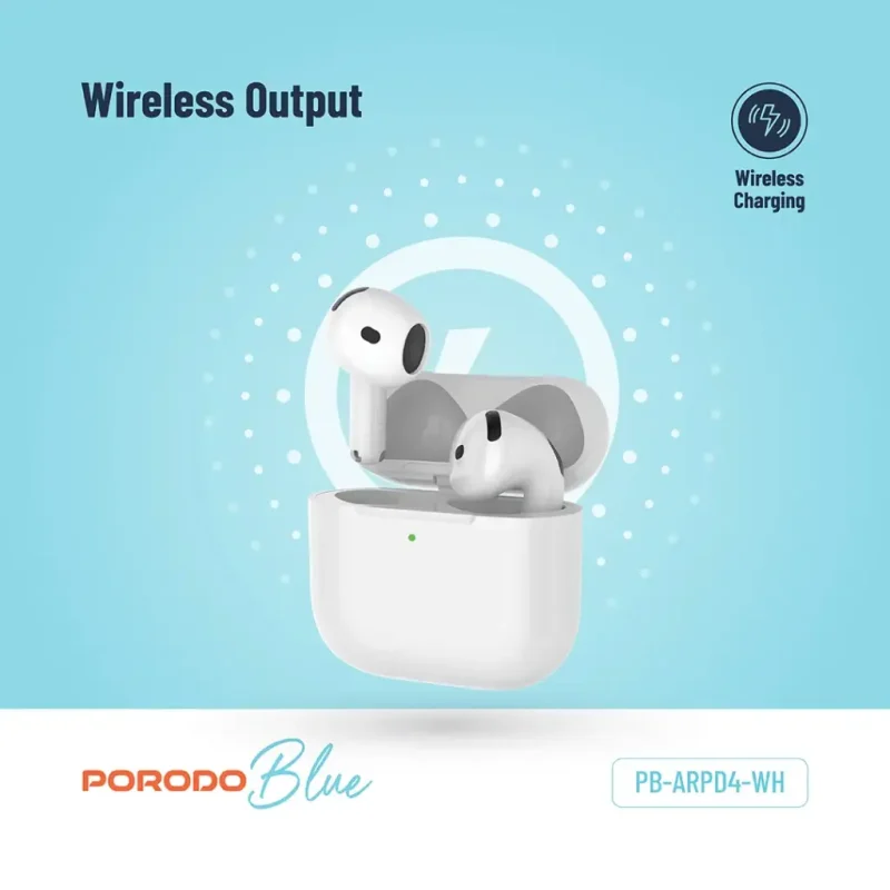 Porodo Blue Earbuds 4 with ENC - White (1)